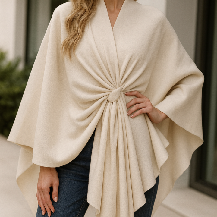 Yvonne - Draped Poncho CASA LARO WOMEN