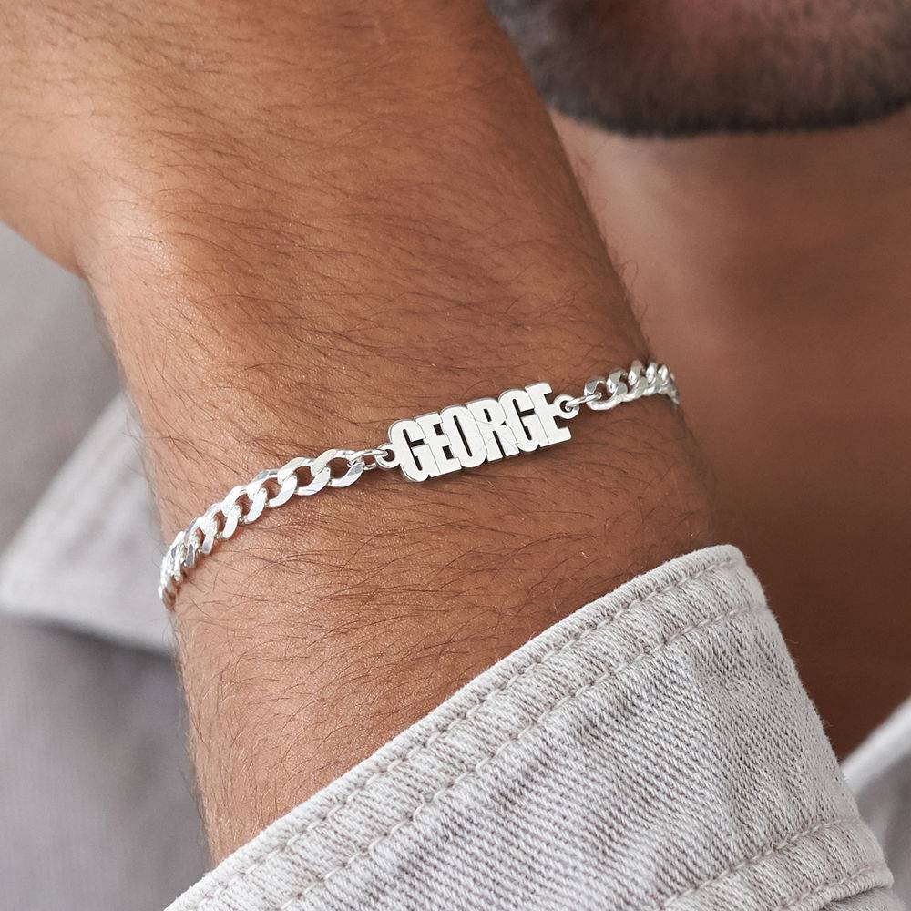 Custom Name Cuban Chain Bracelet for Men Shineofidamond