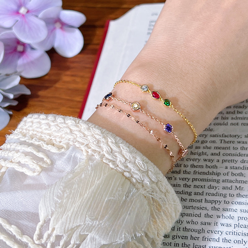 Casa Laro - Design Colorful 925 Silver Bracelet Shine of Diamond