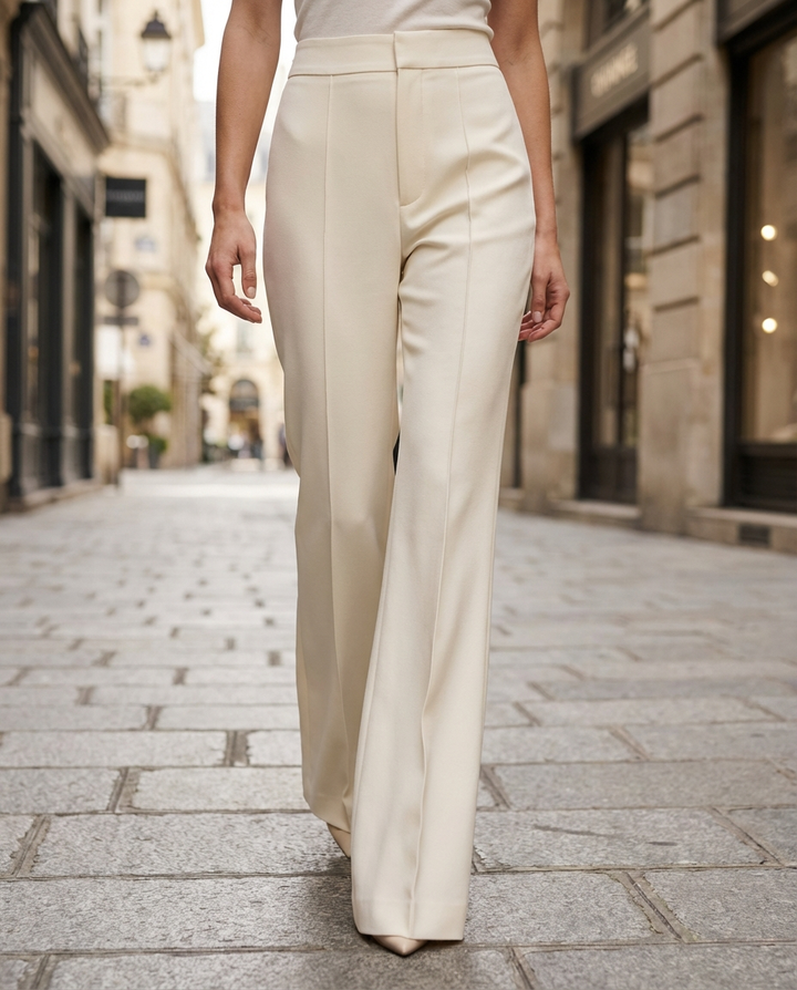 Elegant White Laced Structured Silhouette - Blazer